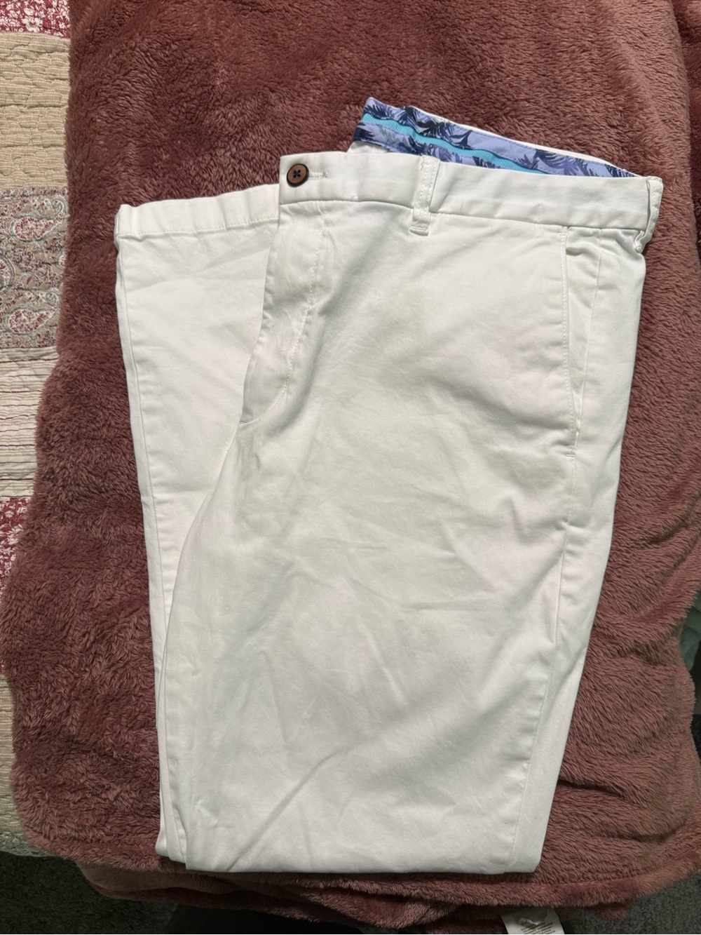 Tommy Bahamas men’s White Chino Pants - Classic Cotton Casual Trousers